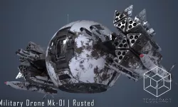 Military Drone Mk1 Rusted 3D model