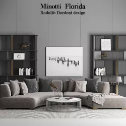 Minotti Florida sofa 3D model