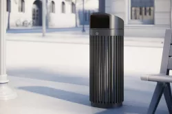 Narrow round dustbin 3D model