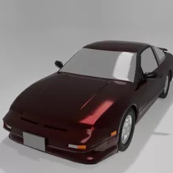 Nissan 180sx Low-poly  3D model