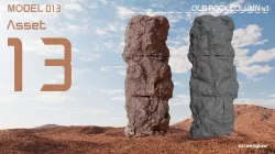 Old Rock Column v1 3D model