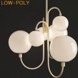 Pelle Chandelier Gooseneck West Elm 3d model Low-poly  3D model