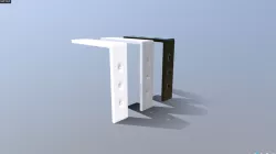 Powder Coated Brackets Low-poly  3D model