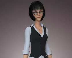 Professional lady Cartoon 3D model