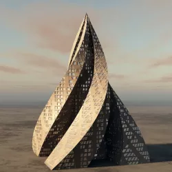 Pyramid skyscraper 3D model