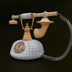 Retro Telephone 3D model