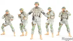 Rigged American soldier in ACU 14 Low-poly  3D model