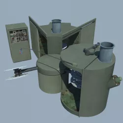 Rotary injection molding machine 3D model