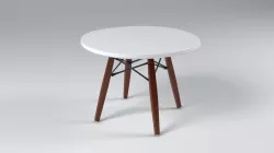Round dining table 3D model