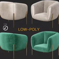 Saba Italia Geo Armchair 3d model Low-poly  3D model