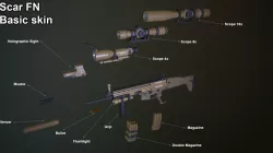 Scar FN Low-poly  3D model