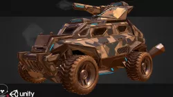 Sci-FI Armored Military Vehicle PBR Low-poly  3D model