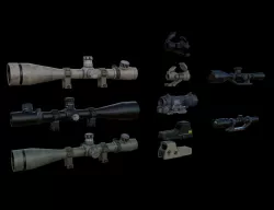 Sight and Scope Package Low-poly  3D model