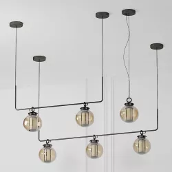 Simple Nordic Style Amber Globe Glass Shade 3D model