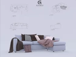 Sofa Revit High Quality 3D models 3D model