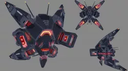 Spaceships Low-Poly 3D Model Bundle Ready to Game Collection Low-poly  3D model