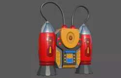 Stlized JetPack Group - 3 Pieces Low-poly  3D model