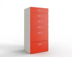 STUVA  FRITIDS 6-drawer chest white red Low-poly  3D model