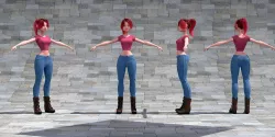 Stylized Girl Character Model in Blender Cycles and Eevee 3D model