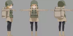sword art online gun gale Fukaziroh 3d anime model low poly Low-poly  3D model