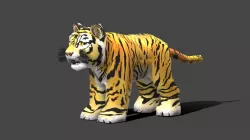 Tiger Baby - Low poly Animal Low-poly  3D model