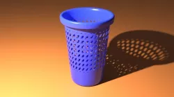 Trash Can  Low-poly  3D model