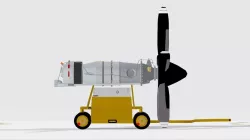 Turboprop Aircraft Engine Canada PT6 3D model