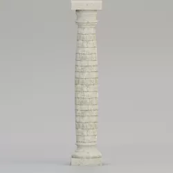 Tuscan column Low-poly  3D model