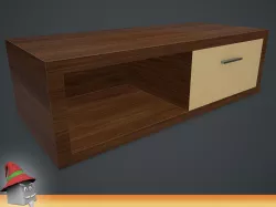 TV Table Real-time PBR VR Low-poly  3D model