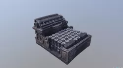 Typewriter Coaster Holder 3D model