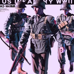 US Infantry WWII 3D model