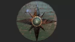 Viking historical green shield Low-poly  3D model