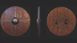 Viking historical shield Low-poly  3D model