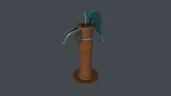 Water Pump Hand Painted Low-poly  3D model