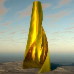 Weird Gold Tower 3D model
