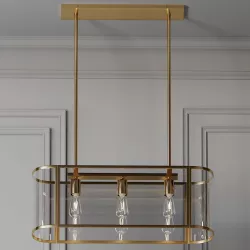 West Elm - Trough Chandelier 30 inch 3D model