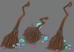 witch broom 3D model