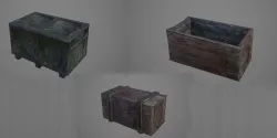 wood boxes 3D model