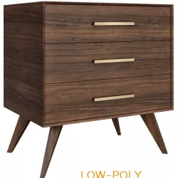 Wright Nightstand west elm 3d model Low-poly  3D model