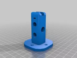 Y axis corner with fixation pad & ziptie hole. NO stop on Y smooth rod