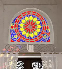 Yemeni Qamaria stained glasses windows 3D model