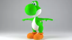 Yoshi character from Super Mario 3D model