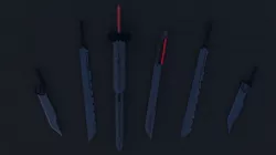 AC Buster Sword - Obsidian Low-poly  3D model