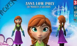 Anna 3D models low poly Low-poly  3D model