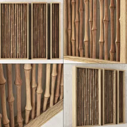 Bamboo decor dranch 3D model
