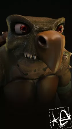 Bibop from TMNT Low-poly  3D model