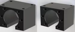 Bracket with and without perspective on