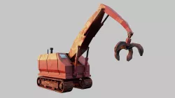 Cartoon Crane 3D model