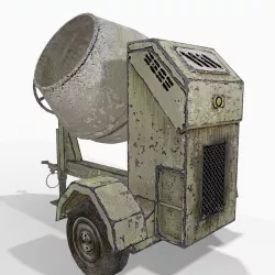 Cement Mixer Low-poly  3D model