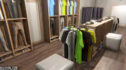 Clothing store - interior and props Low-poly  3D model
